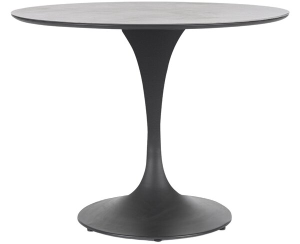 Bizzotto Šedý zahradní stůl Arnold Ø 90 cm s keramickou deskou