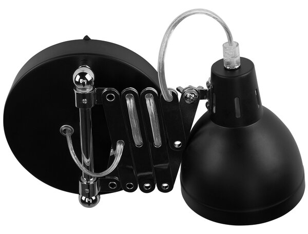 Sada 2 nástěnných lamp HARRINGTON Černá Kov Nastavitelná