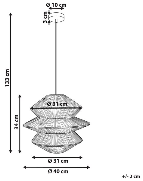 Závěsná lampa ANDUKI Ratan Přírodní
