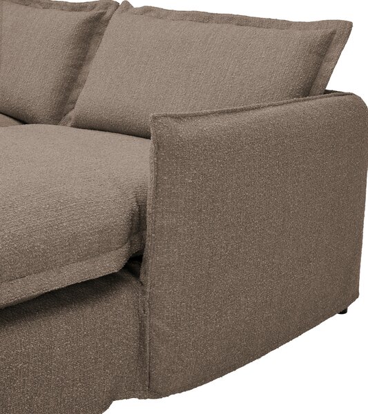 ROHOVÁ SEDAČKA, textil, hnědá Livetastic - Sedací soupravy, Online Only