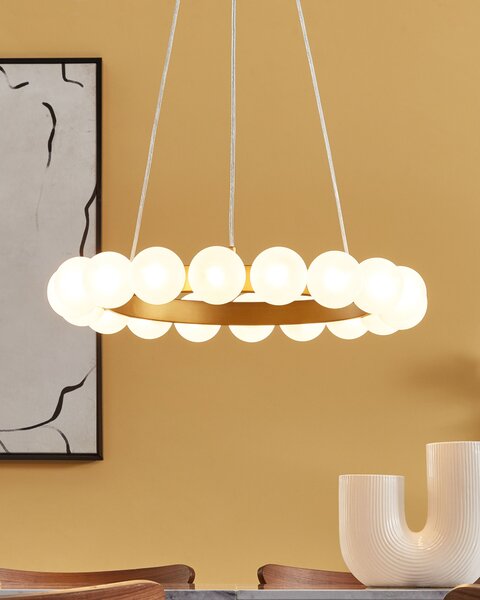 Závěsná lampa GEORGES Kov Zlatá