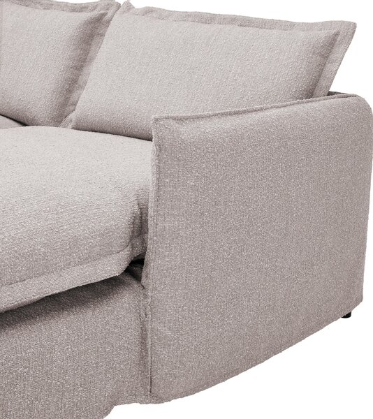 ROHOVÁ SEDAČKA, textil, béžová Livetastic - Sedací soupravy, Online Only