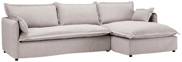 ROHOVÁ SEDAČKA, textil, béžová Livetastic - Sedací soupravy, Online Only