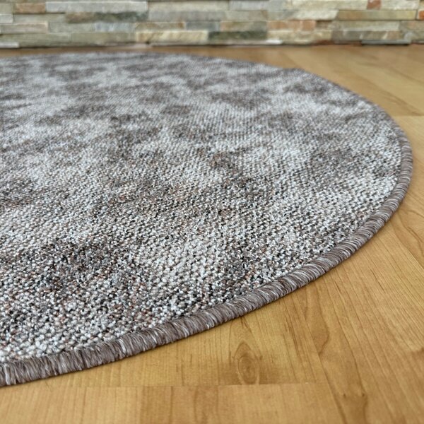Vopi, Kusový koberec Madrid hnědý kruh, 57x57 (průměr) kruh, hnědá, chodba / předsíň