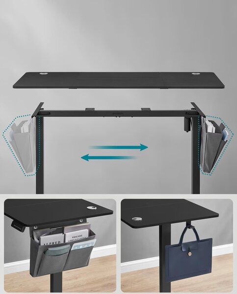 SONGMICS Elektricky nastavitelný psací stůl Vasagle Foral 140 cm černý