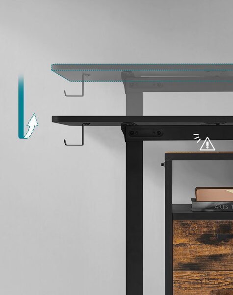 SONGMICS Elektricky nastavitelný psací stůl Vasagle Foral 140 cm černý