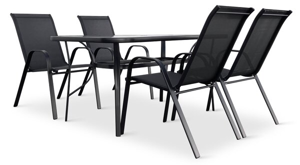 Zahradní jídelní set Porto 150cm + 4x kovová židle Ramada