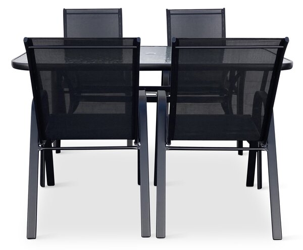 Zahradní jídelní set Porto 150cm + 4x kovová židle Ramada