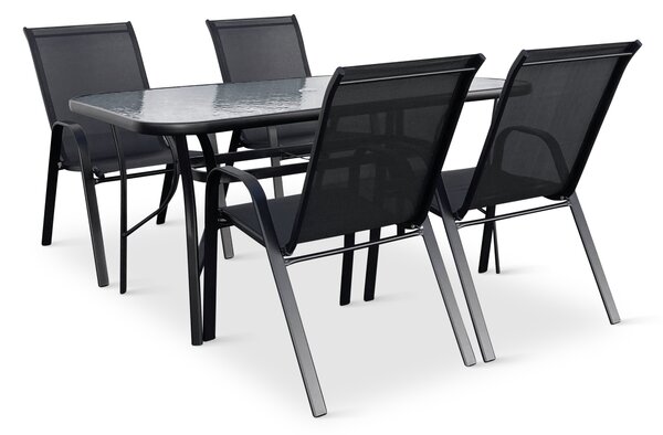 Zahradní jídelní set Porto 150cm + 4x kovová židle Ramada
