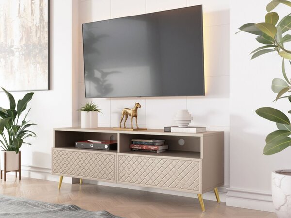 TV stolek/skříňka Borunti 2K, Barva: pískově béžová Mirjan24 5903211330575