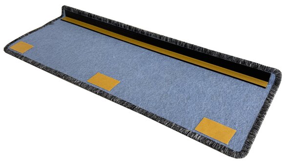 Vopi Nášlapy na schody Madrid hnědošedý obdélník, samolepící - 24x65 obdélník (rozměr včetně ohybu)