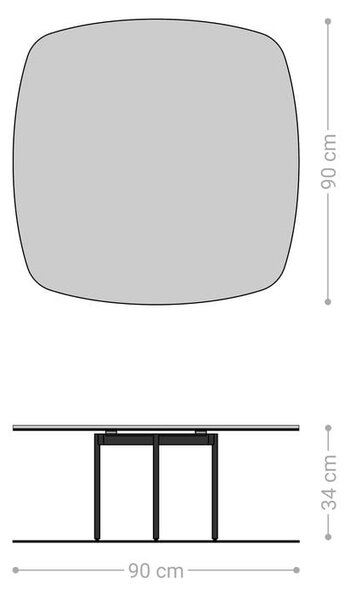 DELIFE Konferenční stolek Edge oválný tvar 90x90 cm keramika Laminam® Emperador Extra Lucidato tmavě hnědá Trive nerezová ocel broušená