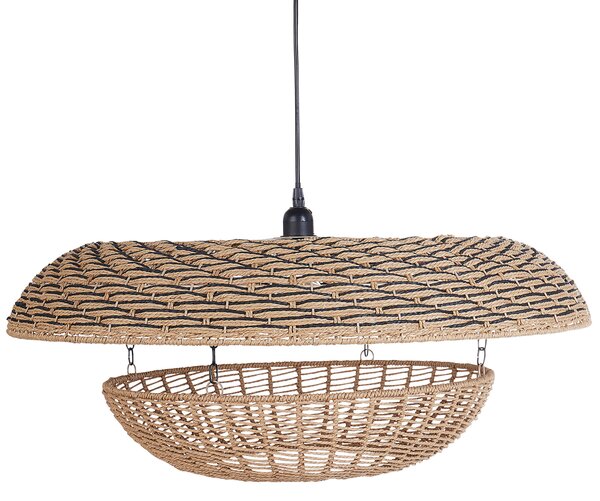 Závěsná lampa KIDEPO Papírové lano Hnědá