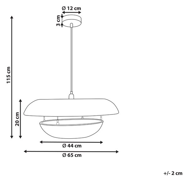 Závěsná lampa KIDEPO Papírové lano Hnědá