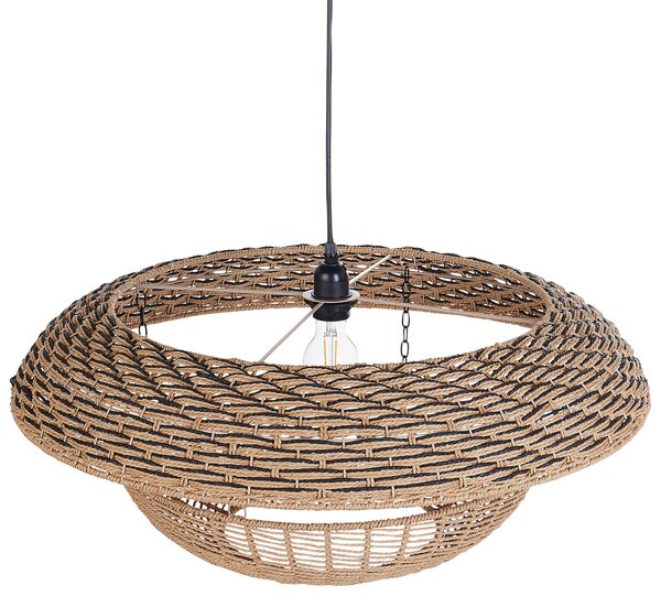Závěsná lampa KIDEPO Papírové lano Hnědá