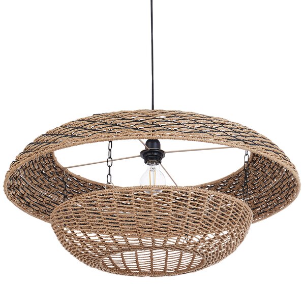 Závěsná lampa KIDEPO Papírové lano Hnědá