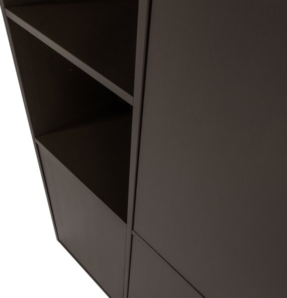 WOOOD Hnědá dřevěná modulární skříň Meggy 215 x 108 cm, pravá