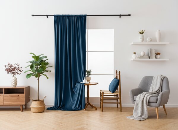Zatemňovací závěs DREAM VELVET 140x250 cm, petrolejový Zavěšení: Kovové kroužky