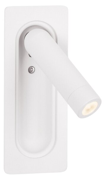 Nova Luce Bílé kovové nástěnné LED světlo Inlite