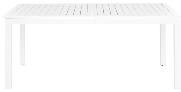 Rozkládací zahradní jídelní stůl SKALOMA 180/240 cm 90 cm Kov Bílá