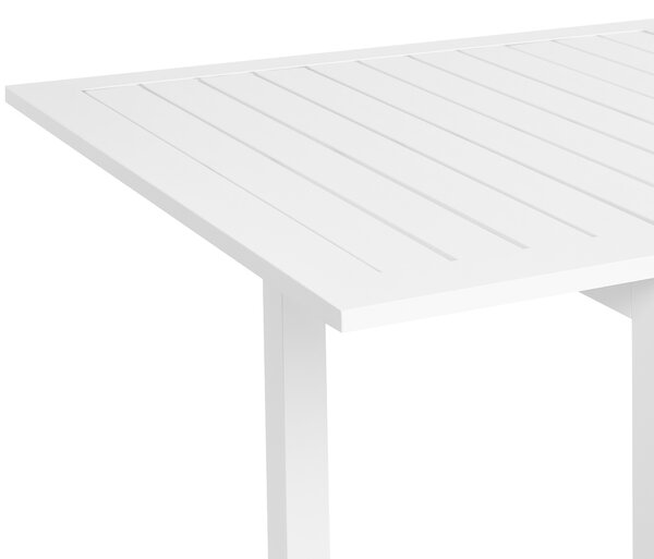 Rozkládací zahradní jídelní stůl SKALOMA 180/240 cm 90 cm Kov Bílá