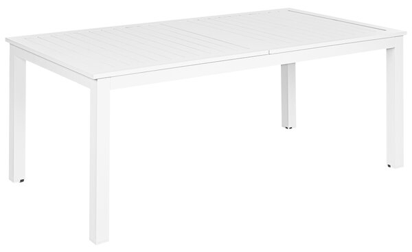 Rozkládací zahradní jídelní stůl SKALOMA 180/240 cm 90 cm Kov Bílá