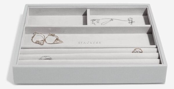 Stackers, Box na šperky Pebble Grey Classic Ring & Bracelet Layer | šedá