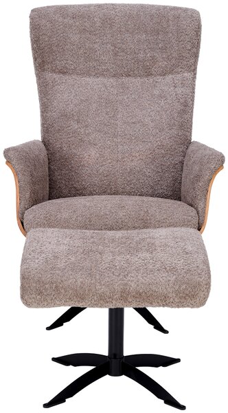 RELAXAČNÍ KŘESLO, dřevo, textil, světle hnědá Welnova - Relaxační křesla