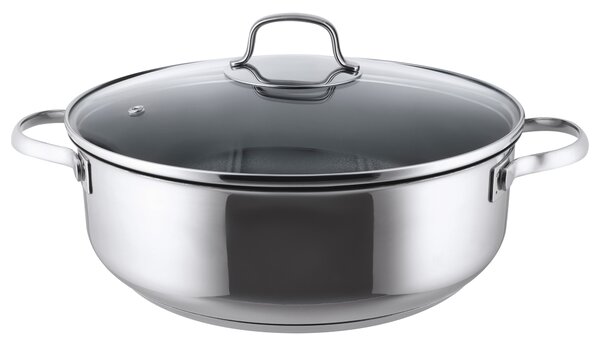 Silvercrest® Servírovací pánev / hrnec z nerezové oceli, Ø 28 cm (bez keramické vrstvy) (100401533001)