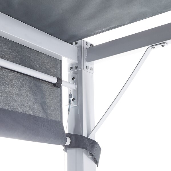 Zahradní pavilon LED PARGA Kov 310 cm 310 cm Šedá