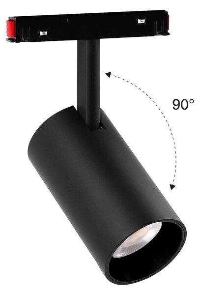 Magnetické track LED nastavitelné svítidlo CCT 6W, černá barva, Zigbee