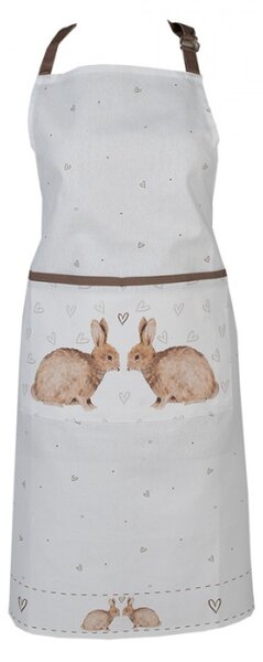 Bavlněná kuchyňská zástěra se vzorem králíčků Bunnies in Love – 70x85 cm