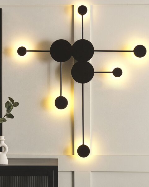 LED nástěnná lampa MARIATO Černá Kov