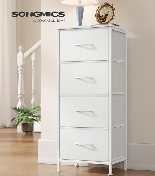 SONGMICS Komoda s látkovými zásuvkami Dopi 39,6 cm bílá