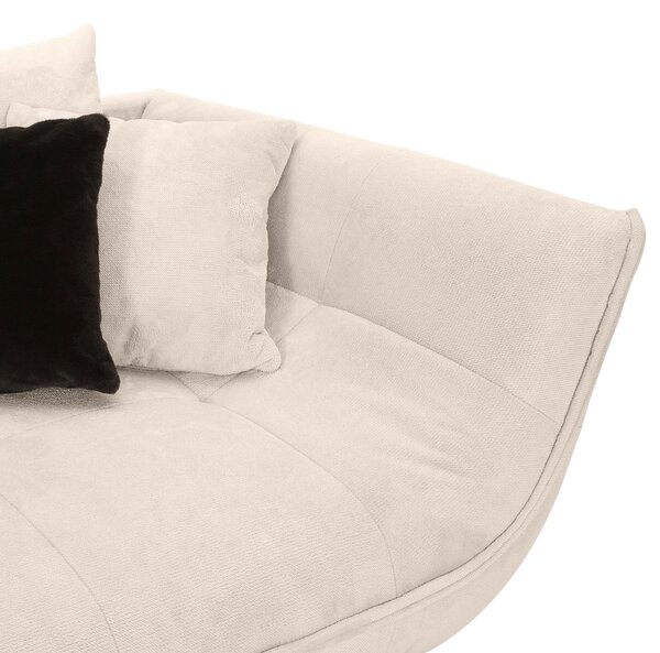 POHOVKA BIG SOFA, textil, krémová, černá, bílá Stylife - Pohovky