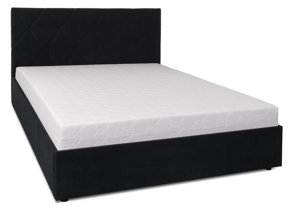 Manželská postel 160 cm Botones (černá) (s roštem)