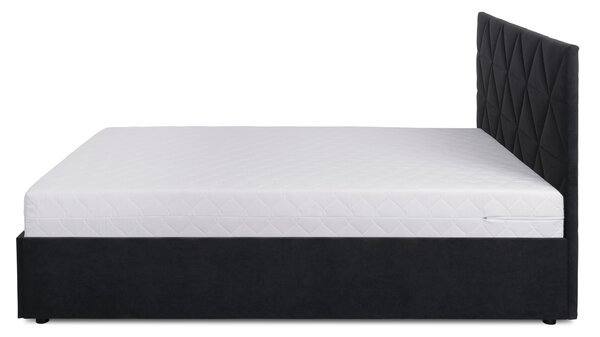 Manželská postel 160 cm Botones (černá) (s roštem)