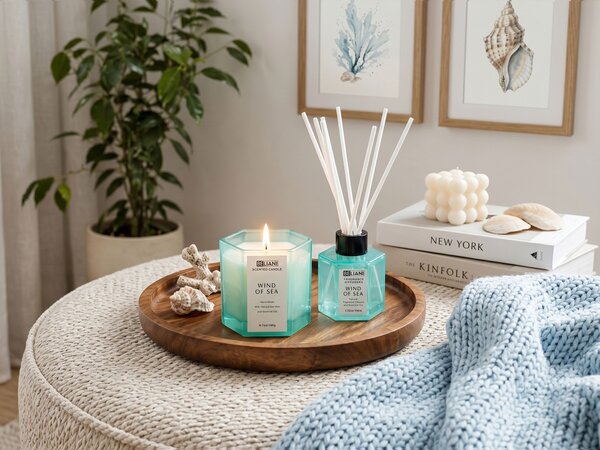 Vonná svíčka s aroma difuzérem CLASSY TINT Sojový vosk Svěží tóny