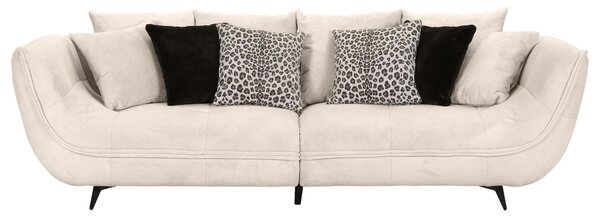 POHOVKA BIG SOFA, textil, krémová, černá, bílá Stylife - Pohovky