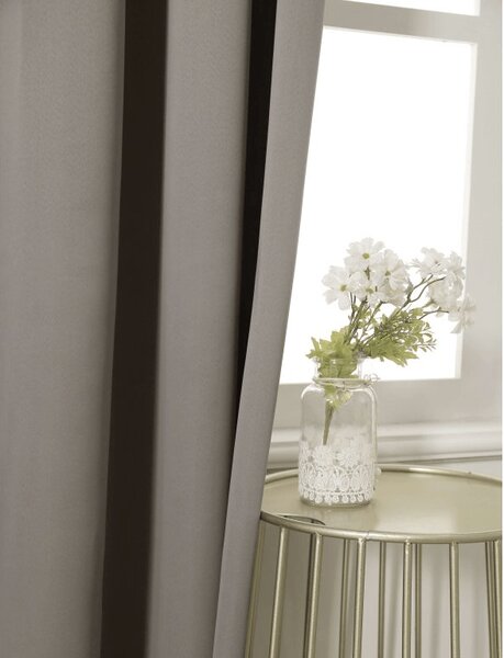 Šedohnědý závěs OXFORD 140x250 cm Zavěšení: Řasící páska