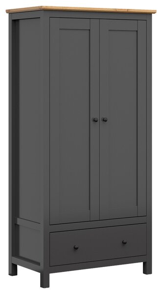 ŠATNÍ SKŘÍŇ, barvy grafitu, dub artisan, 101/203/57 cm - Šatní skříně, Online Only