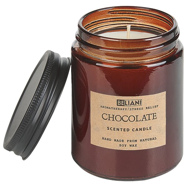 Vonná svíčka s aroma difuzérem DARK ELEGANCE 9 cm Hnědá