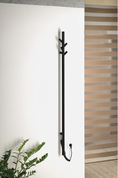 Sapho - Elektrický sušák ručníků PASADOR 30W 150x15 cm matná černá