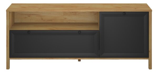 TV skříňka Bruselas (dub craft zlatý + černá)