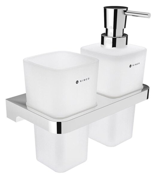 NIMCO MA 2905831H-26 - Nástěnný dávkovač mýdla a stojan na kartáčky MAYA 290 ml