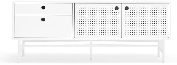 Bílý TV stolek 140x52 cm Punto - Teulat