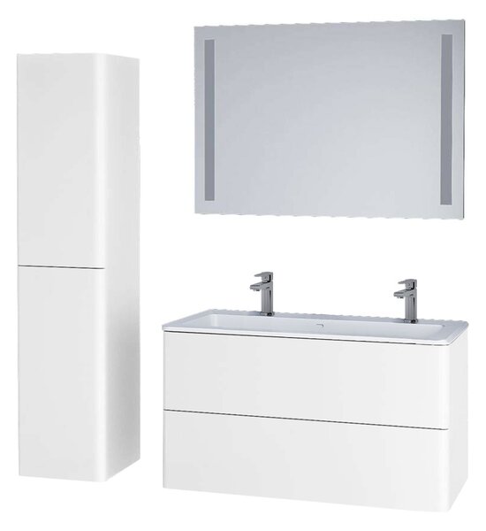 Mereo, Mereo Siena, koupelnová skříňka 100 cm, bílá lesk, MER-CN412S