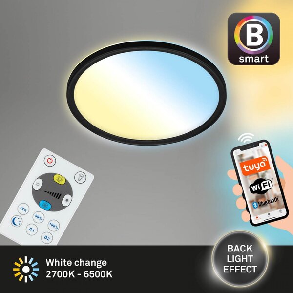Briloner Smart LED panel/stropní svítidlo CCT ⌀ 29,3cm, 2700-6500K Barva: Bílá