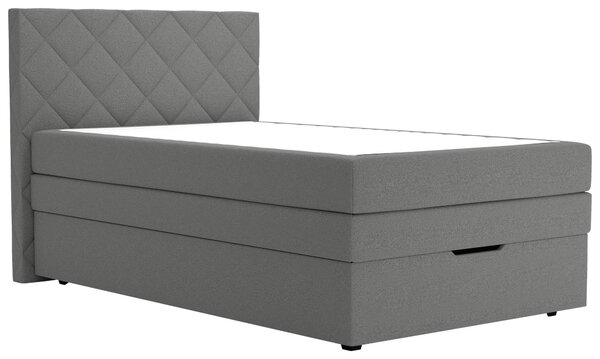 POSTEL BOXSPRING, 120/200 cm, šedá Blanar - Postele s úložným prostorem