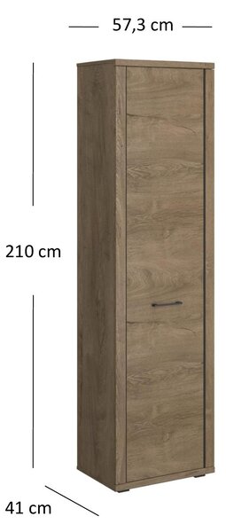 Policová skříň Clinecas (dub lefkas). Akce -20%